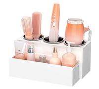 NIUBEE Organiseur d'outils pour cheveux, sèche-cheveux et support de coiffure, support de salle de bain pour comptoir de salle de bain, support de rangement pour accessoires, maquillage, articles de