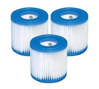 NIUGEGEGUO 1/2/3/4/6 PCS 29007E Cartouche Filtrante Type-H, Cartouche Filtrante for Spa De Piscine, Compatible for Intex Type-H, 29007E 28601 28602 330GPH Pompe De Piscine Krystal Clear(3PCS)