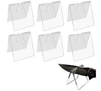 Niuhong 6 Pcs Présentoir Couteaux Acrylique Transparent Support Fixe Poignard Supports Collecte Couteaux Porte-Couteau Support d'Épée Présentation l'Exposition Knife Display (A)