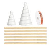 Niuhong Kit Électroculture Fil Cuivre 2.5m pour Jardin Légumes | avec 2 Gabarits Enrouleur Spirale Fibonacci et 6 Bâtons Bois 20 cm Support Plantes pour Croissance Végétaux DIY Set