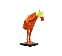 NIUHUAHUI Décorations de Bureau, Figurine de Cheval Abstraite Moderne, décoration créative Salon, Grande Sculpture(Orange)