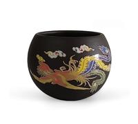 NIUKOMY Tasse à Thé Changement de Couleur Yixing Zisha Argile, Phénix | Chinoise traditionnel kung fu tasse 100ml en terre cuite, pour amateurs de thé, sans emballage cadeau