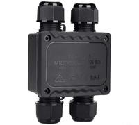 NiuLumea Boîte de jonction étanche IP68 4 voies 2 en 2 sorties pour boîtier électrique PA66 Panneau d'affichage lumineux 40 C à 105 C (10-14 mm)