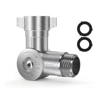 NiuLumea Connecteur de tuyau pivotant en cuivre de 1,9 cm, réglable à 180° et pour coude en métal à 360°, adaptateur de robinet résistant pour camping-car, arroseurs de jardin et lavage (argenté)