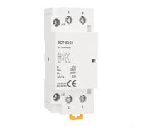 NiuLumea Contacteur modulaire 63 A 12 V AC 2 pôles 2 NO, rail DIN prêt pour applications d'éclairage, interrupteur de charge résistif et inductif haute capacité