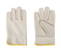NiuLumea Gants de soudage à chaud en cuir de vachette pour barbecue, cheminée, fourneau, manipulation des animaux, gris