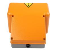 NiuLumea Interrupteur à pied industriel à double pédale, pour contrôleur NO/électrique en alliage d'aluminium robuste, antidérapant pour machines d'estampage à double contrôle, 110 V 15 A pour orange