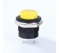 NiuLumea Interrupteur momentané rond à bouton-poussoir 12 V 16 mm, SPST en métal pour voiture, bateau, et pour applications marines, IP67 étanche à l'eau et à la poussière