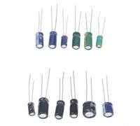 NiuLumea Kit de condensateur électrolytique radial en aluminium, coque en aluminium, -40 ~ 105 ℃, 1uF-470uF 16/25/50 V, assortiment de 120 pièces pour réparation de circuit