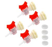 NiuLumea Kit de connecteur de seau d'arrosage pour lapin avec robinet à boisseau sphérique ardillon et filtre en maille pour laveuse, lot de 4 raccords de cloison de 1,6 cm, distributeur d'eau pour