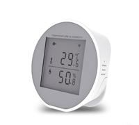 NiuLumea Life Capteur d'humidité Temp WiFi pour écosystème Tuya, export de données historiques, options d'alimentation flexibles, moniteur mural, blanc