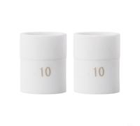 NiuLumea Lot de 2 buses TIG en céramique pour torches 10# 12# compatibles avec WP-17 WP-18 WP-26 WP-9 WP-20, buses de soudage haute température blanches (2 pièces 10#)