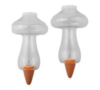 NiuLumea Lot de 2 globes d'arrosage automatique de champignons de grande capacité avec pointes en terre cuite pour intérieur et extérieur 300 ml