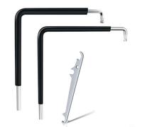 NiuLumea Lot de 3 clés de réglage de fenêtre hexagonales et étoile de 4 mm avec clé multifonction en acier chromé pour fixation de roulement d'angle