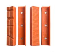NiuLumea Lot de 4 mâchoires d'étau magnétiques souples de 10,2 cm, 12,7 cm, housses de protection PPT pour fraiseuse, perceuse, presse unie et en forme de V (12,7 cm, orange)