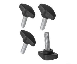 NiuLumea Lot de 4 vis moletées à tige en acier inoxydable M8 x 40 mm | Réglage sans outil, poignée triangulaire en plastique, taille M6 x 30 mm, forte force de serrage, installation rapide
