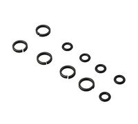 NiuLumea Lot de 5 bagues de retenue en métal pour clé pneumatique avec joints toriques 12 38 34 2,5 cm Noir