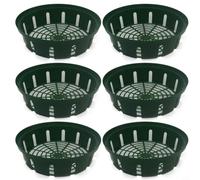 NiuLumea Lot de 6 paniers de culture en plastique pour plantes, 26 x 22 x 6,5 cm, plateaux à bulbes verts avec ajouré minimaliste et jardinage de terrasse