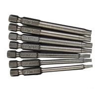 NiuLumea Lot de 7 embouts de tournevis Torx extra longs de 75 mm, T8 à têtes de sécurité magnétiques, outils d'assemblage de meubles en alliage d'acier