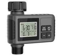 NiuLumea Minuteur d'arrosage automatique avec retard de pluie, contrôleur d'irrigation programmable d'une durée de 1 min à 3 h, pour grand système d'arrosage de jardin LCD pour pelouse