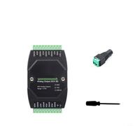 NiuLumea Module de sortie analogique 8 canaux de qualité industrielle CC 7-36 V 12 bits RS485 pour modbus RTU tension signal de courant DIN montage sur rail Noir Vert (A)