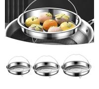 NiuLumea Panier vapeur en acier inoxydable avec poignée, grille de cuisson à la vapeur de qualité 304 pour cuiseur à la vapeur, insert sans égouttoir