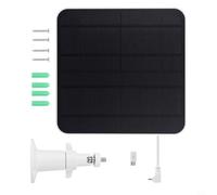 NiuLumea - Panneau solaire fin de 6 W pour chargeur de sonnette de porte, panneau étanche IP67, câble de 4 m, support mural noir