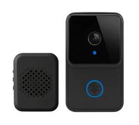 NiuLumea Sonnette vidéo WiFi M6 HD avec contrôle à distance audio bidirectionnel sans fil pour la sécurité de la maison (noir)