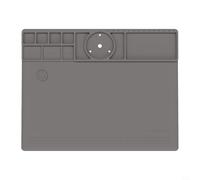 NiuLumea TE-711 Tapis de soudure résistant à la chaleur 45 x 35 cm en silicone antidérapant pour réparation électronique outils de soudage Gris