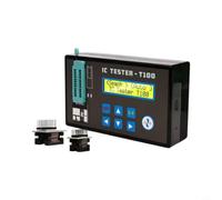 NiuLumea Tester-T100 Testeur de puce logique 74HC 74LS série CD4000, détecteur de diode transistor IC avec plus de 1300 modèles intégrés (unité principale + station d'accueil)