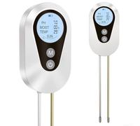 NiuLumea Testeur d'humidité du sol 4 en 1 avec écran LCD numérique pH 3,0-9,0 pH 0-90 % d'humidité ℃/℉ commutable pour l'entretien des plantes en pot