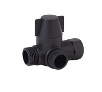 NiuLumea Vanne de dérivation de douche en ABS 3 voies G12 Adaptateur en T pour robinet d'évier Design compact Noir