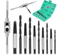 Niuny Extracteur de Vis Cassée Extracteur Ecrou Antivol Kit 11pcs Extracteurs De Boulon Cassé Tourne a Gauche Extracteur M3-M12 Pour Vis Endommagées Avec Casse-écrou et Boîte de Rangement