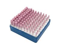 NIUPIKA Ensemble de 100 pierres de polissage à embouts ronds et coniques pour outils rotatifs Dremel Tige de 3 mm