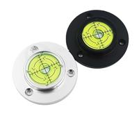Niveau à bulle circulaire à bride métallique, diamètre de 40mm à 60mm, avec trou de montage, perle de nivellement for machines à plate-forme d'exploitation, 1 pièces