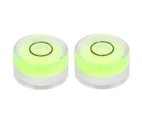 Niveau à Bulle Circulaire Diamètre 6mm 16 Pièces, 15mm, Vert | Plastique, Lecture Nette de L’horizontale, pour Menuisiers et Machines, Pose sur Trépied ou Base