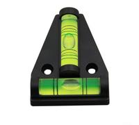 Niveau à bulle horizontal en forme de T avec aimant | Fiole fluorescente en matériau ABS faible luminosité | pour mur, carrelage, sol pour caravane, camping-car (noir)