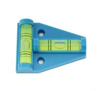Niveau à bulle horizontal en forme de T avec aimant | Matériau ABS, visibilité fluorescente pour mur, carrelage, caravane, camping-car (bleu)