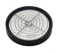 Niveau à bulle horizontal en métal 60 x 10 mm pour nivellement de précision des machines et appareils avec indicateur de liquide vert, coque noire (A)