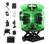 Niveau à Bulle Laser Croix 360° Autonivelant - Laser Multifonctionnel 4D avec 16 Lignes - Rechargeable USB