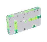 Niveau à bulle magnétique de poche 95 mm transparent pour outil spirituel avec fiole verte pour bricolage, menuiserie, suspension de photos