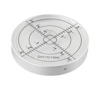 Niveau à bulle rond 60 x 10 mm Boîtier en métal Jauge à bulle de précision pour tables de billard et machines - Indicateur vertical horizontal noir (C)