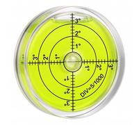 Niveau à Bulle Rond 60x12mm avec Échelle pour Alignement Trépied et Caméra | Acrylique Transparent, Calibrage Imprimante 3D, Nivellement Camping-Car, Réglage Balance Électronique et Platine Vinyle
