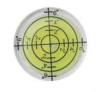 Niveau à bulle rond de 32 mm pour jauge à bulle pour mesure de précision - Fiole circulaire en acrylique avec lignes noires pour projets de menuiserie et de bricolage 32 x 7 mm (2)