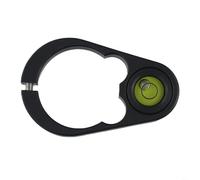Niveau à bulle rond en alliage d'aluminium pour barre de centrage de 36 mm, accessoire de support GPS avec support et tube à bulle vert pour mesure et construction (36 mm)