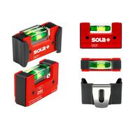 Niveau - cordeau - fil a plomb - jalon - mire - poudre de tracage Sola - 1620201 - Niveau a bulle compact Go! Clip, 0