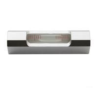 Niveau de bande métallique 85 mm avec bulle pour mesurer 0,02 mm - Règle de nivellement mécanique pour bricolage, carrelage, installation électrique et chauffage (argent)