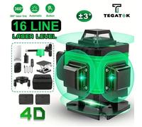 Niveau laser 16 lignes niveau Laser 4D ligne verte auto-nivelant 360 niveau Laser super puissant horizontal et vertical niveau