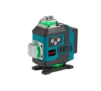 Niveau laser, 16 lignes, nivellement automatique horizontal et vertical à 360°, 2 piles, 1 prise européenne