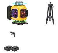 Niveau laser, 16 lignes, réglage à 360°, comprenant : 16 lignes, trépied, coffret en plastique, 2 batteries, ensemble complet